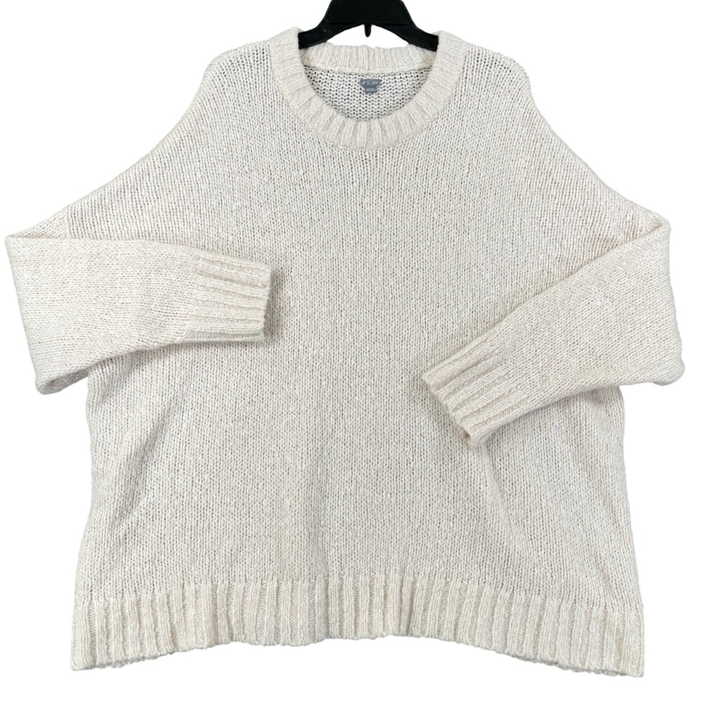 Aerie AEO Sweater Mens XL Cream Wool Alpaca Blend Oversized Chunky Knit Casual